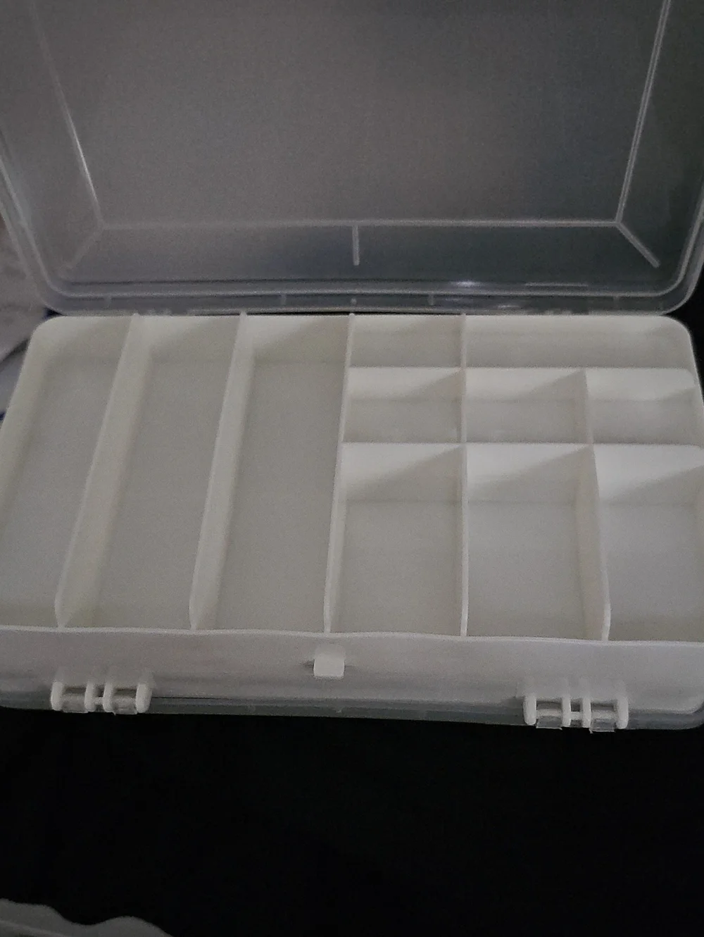 Source Unknown White Plastic Jewelry Organizer Box with Multiple Compartments